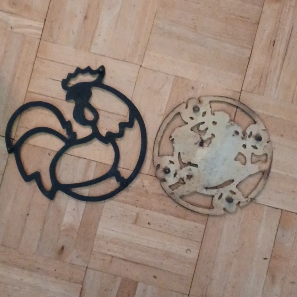 Trivet chichen, rooster vintage metal kitchen Trivet